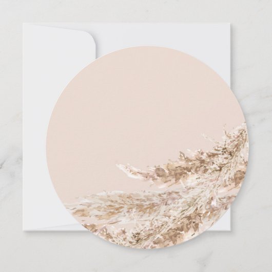 Save The Date Bohème Automne Pampas Grass Enregistrer La Date (Dos)