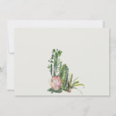 SAVE THE DATE BOHÈME CACTUS DE DÉSERT À FLEURS PINK FOLIAGE ACRÉ (Dos)
