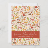 Save The Date Bohème séché Rustique Floral Automne Falls Mariage (Dos)
