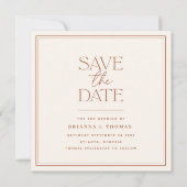 Save The Date Bohemian Simple Terracotta Enregistrer la date (Devant)