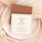 Save The Date Bohemian Simple Terracotta Enregistrer la date