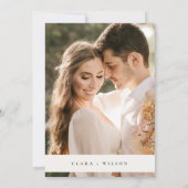 Save The Date Boho Abstrait Sketchy Orange Garden Wedding Photo (Dos)