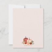 Save The Date Boho Arch Automne Pumpkin Floral Terracotta (Dos)