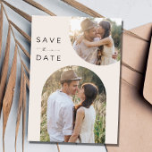 Save The Date Boho Arch Deux Photo Mariage du désert