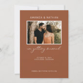 Save The Date Boho Arch Photo Mariage en terre cuite (Dos)