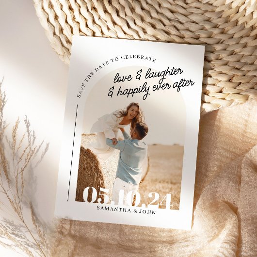 Save The Date Boho Arch Photo moderne