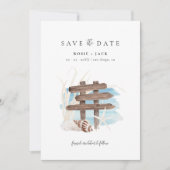 Save The Date Boho Beach Ocean Enregistrer la date (Devant)