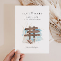 Boho Beach Ocean Enregistrer la date