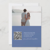 Save The Date Boho Bleu, Blanc & Or Enregistrez la Date (Dos)