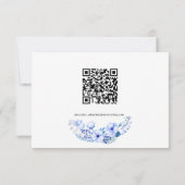 Save The Date Boho Blue Watercolor Flowers Mariage (Dos)