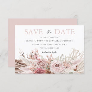 Save The Date Boho Blush Bohemian FlorMariage