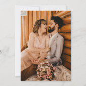 Save The Date Boho Blush Floral Antlers Photo Enregistrer la dat (Dos)