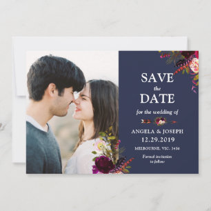 Save The Date Boho bordé de bohème