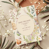 Save The Date Boho Botanique Aquarelle Fleur sauvage Mariage