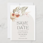 Save The Date Boho Botanique Bohème Floral Mariage (Devant)