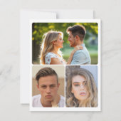 Save The Date Boho Chic Fleurs Sauvages Moderne 3 Photo (Dos)
