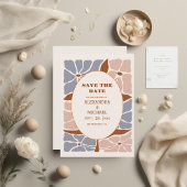 Save The Date Boho Chic Retro Floral Mariage