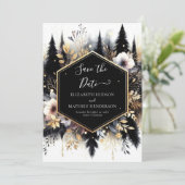 Save The Date Boho Classic Enchanted Forest Weddin (Debout devant)