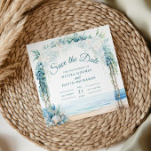 Save The Date Boho Coastal Floral Arch Wedding Enregistrer la da