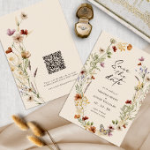 Save The Date Boho Code QR Date de sauvegarde