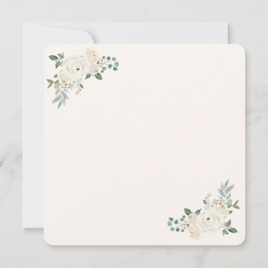 Save The Date Boho Cream Floral Mariage Arch Enregistrer la date (Dos)