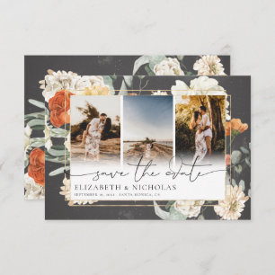 Save The Date Boho Dark Floral   3 Mariage photo