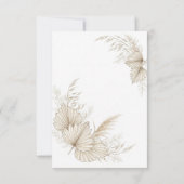 Save The Date Boho Date Mariage Palmier Séché à Sauvegarder (Dos)