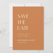 Save The Date Boho Deco d'automne | Mariage en terre cuite (Devant)
