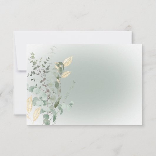 Save The Date Boho Delicate Verdure Mariage moderne (Dos)