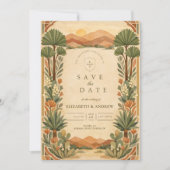 Save The Date Boho Desert Botanical Wedding (Devant)