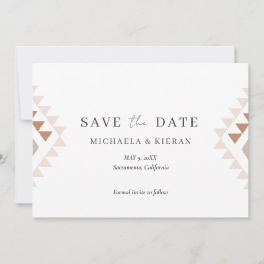Save The Date Boho Desert Mariage Photo (Devant)