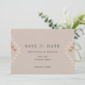 Save The Date Boho Desert Photo Mariage Enregistrer La Date (Debout devant)