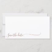 Save The Date Boho Earthy Botanical Elégant blanc ivoire (Devant)