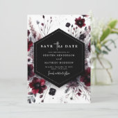 Save The Date Boho Elegant Mariage Bourgogne (Debout devant)