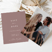 Save The Date Boho Elegant Moderne Dusty Mauve