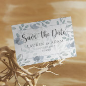 Save The Date Boho Enregistrer la date Dusty Blue Eucalyptus Flo