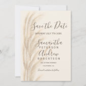 Save The Date Boho été pampas herbe enregistrer la date mariage (Devant)