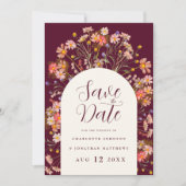 Save The Date Boho Fall Rustic Fleur sauvage Mariage (Devant)