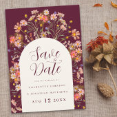 Save The Date Boho Fall Rustic Fleur sauvage Mariage