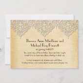 Save The Date BOHO Faux Burlap n dentelle gitane moderne style m (Devant)