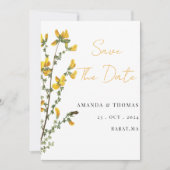 Save The Date Boho fleur sauvage aquarelle (Devant)