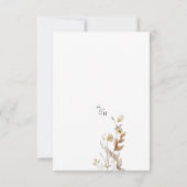 Save The Date Boho fleur sauvage beige Botanique (Dos)