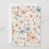 Save The Date Boho fleur sauvage beige Enregistrer la date Minim (Dos)