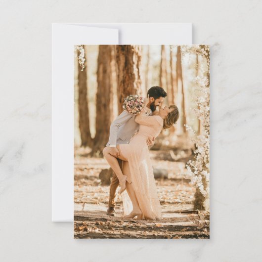 Save The Date Boho fleur sauvage Beige Photo Enregistrer la date (Dos)