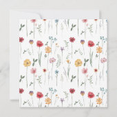 Save The Date Boho Fleur sauvage de prairie multicolore (Dos)