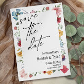 Save The Date Boho Fleur sauvage de prairie multicolore