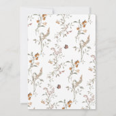 Save The Date Boho Fleur Sauvage Faire Part de Date de Mariage (Dos)