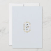 Save The Date Boho Fleur sauvage Fern Dusty Mariage bleu (Dos)