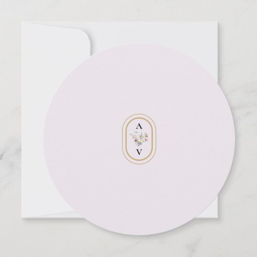 Save The Date Boho Fleur sauvage Fern Lavender Mariage Round (Dos)