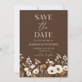 Save The Date Boho Fleur sauvage Fleur sauvage Floral Jardin Mar (Devant)